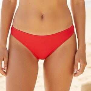 Hapari Swim Bottom Bikini Women XS 0-2 Orange Red Lined